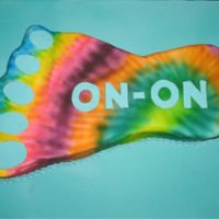 Tie Dye Footprint Carrot Cake, IMBC, and airbrushed fondant.