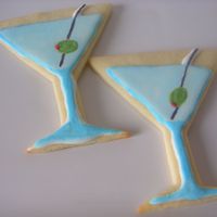 Martini, Straight Up! painted royal icing, my first attempt