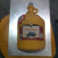 First Birthday Cake Since Starting This Cake Dec World! Rosie Cider Bottle bday cake for my friend from Somerset in the UK (cider country) 4 8inch round cakes cut in half and dreamwhipped...