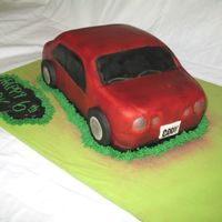 Car Cake Airbrushed fondant