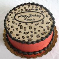Leopard Print Cake Carrot cake with IMBC and whipped cream cheese filling. Top is one big FBCT.