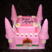 Pink Castle Cake Pink castle cake :)