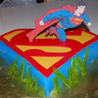 Superman Superman cake made using Cake Cricut