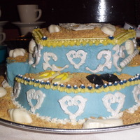 Ocean Theme Wedding Shower first time using fondant gumpase mix for the molds