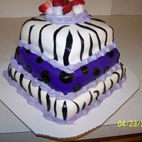 Purple & Zebra This is like the pink cake, a friend saw the pink cake and wanted one for her daughter, but she just wanted to change to pink to purple....