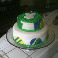Happy Easter! fondant pieces and royal icing grass.