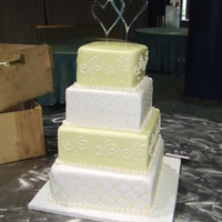 Light Yellow Fondant Wedding Cake 