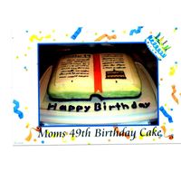 Book Cake This is a cake I made for my mom's 49th b-day and she loves to read and I thought that this would be perferct for her. Its a 9x13...