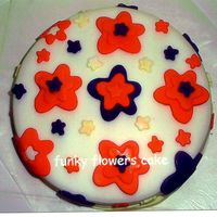 Funky Flowers This was my first time using fondant and I was very proud of the finished product.