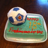 Football Cake #2 ok this is the best football cake i have made atm. next years will be better yet tho. hahaha.