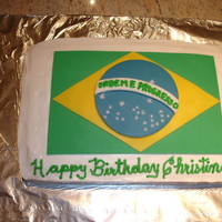 Brazil Cake I made this cake for a friend who is from Brazil. She was missing her homeland and I thought this would cheer her up! I used white Wilton...