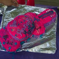 Guitar Cake not a as good, i carved a sheet cake...first time cake