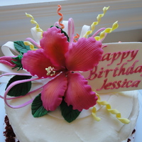 Red Velvet Cake Red Velvet Cake w/ CC Frosting birthday cake with cupcakes. Topper is made from gumpase & fondant to match birthday decor. Base for...