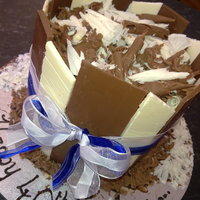 Ultimate Death By Chocolate! I made this for my cousins 40th birthday. It was a (very high) chocolate mud cake -ganached and heaps of chocolate around and on top!