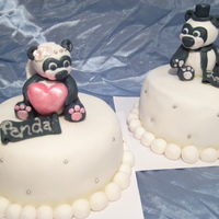 Panda Love I did this cake for my dad and step mums first wedding anniversary. The cake is white chocolate mud cake- same as their wedding cake.