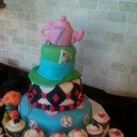 Alice Themed Birthday Cake 