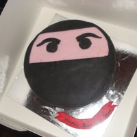 Ninja Cake I made this for a guy at work's birthday :) was a nice easy, simple cake