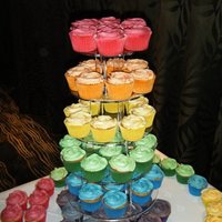 Rainbow Cupcake Tower For a 40th birthday party