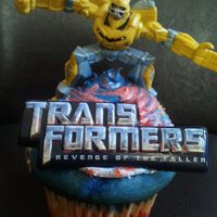 Transformer 4Th Of July Birthday Cupcake Decorated for friends Birthday Boy