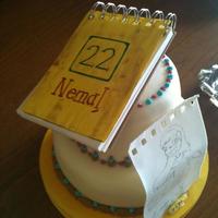 Sketch Made this for a friend's daughter who draws. Transferred one of her own drawings onto gum paste. Matching cupcakes for her guests with...