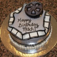 Black And White Film Birthday Cake! I hand painted the detail on the film with gel food colouring!! :)