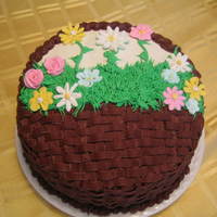 Easter Basket With Flowers Cake 