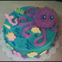 Octopus Cake Final cake for Wilton Basics class