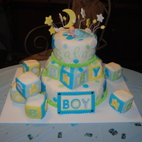 Abc Blocks Baby Shower Cake 