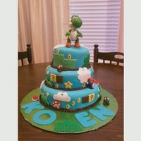 Super Mario & Yoshi Birthday Cake 