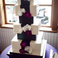 Modern Elegant Wedding Cake Simple Wedding Cake, Buttercream Finish, Fresh Flowers, & Real Ribbon