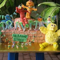 Sesame Street 6 kilo semolina cake with butter icing. The characters are made from sugarpaste. I made this for my son's 2nd bday yesterday. The...