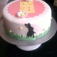 My First Fondant Cake Ever For Easter This is done in all fondant except flowers done with gumpaste. Not too bad for my first fondant cake ever. Made if for the fam