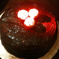 Chocolate Fudge Cake With Edible Glitter Chocolate fudge cake