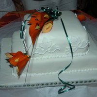 Orange And White Theme Jamaican Fruit Cake