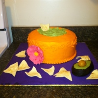 Holy Guacamole I did this cake for a friend who was throwing a bridal shower. You might be thinking how does guacamole and a bridal shower go together??...