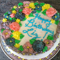 Birthday Cake Chocolate cake, buttercream flowers