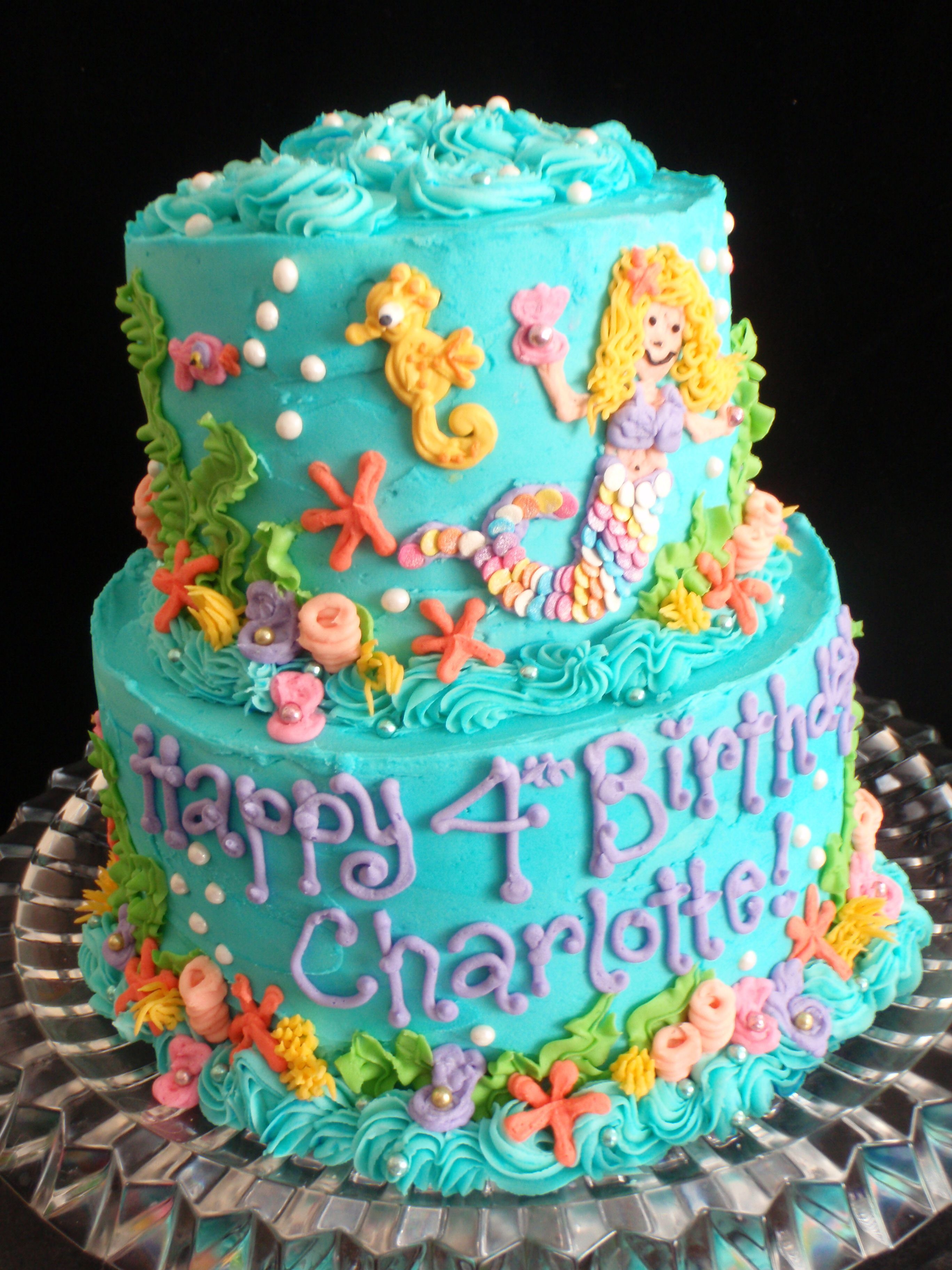 Mermaid Cake All Buttercream