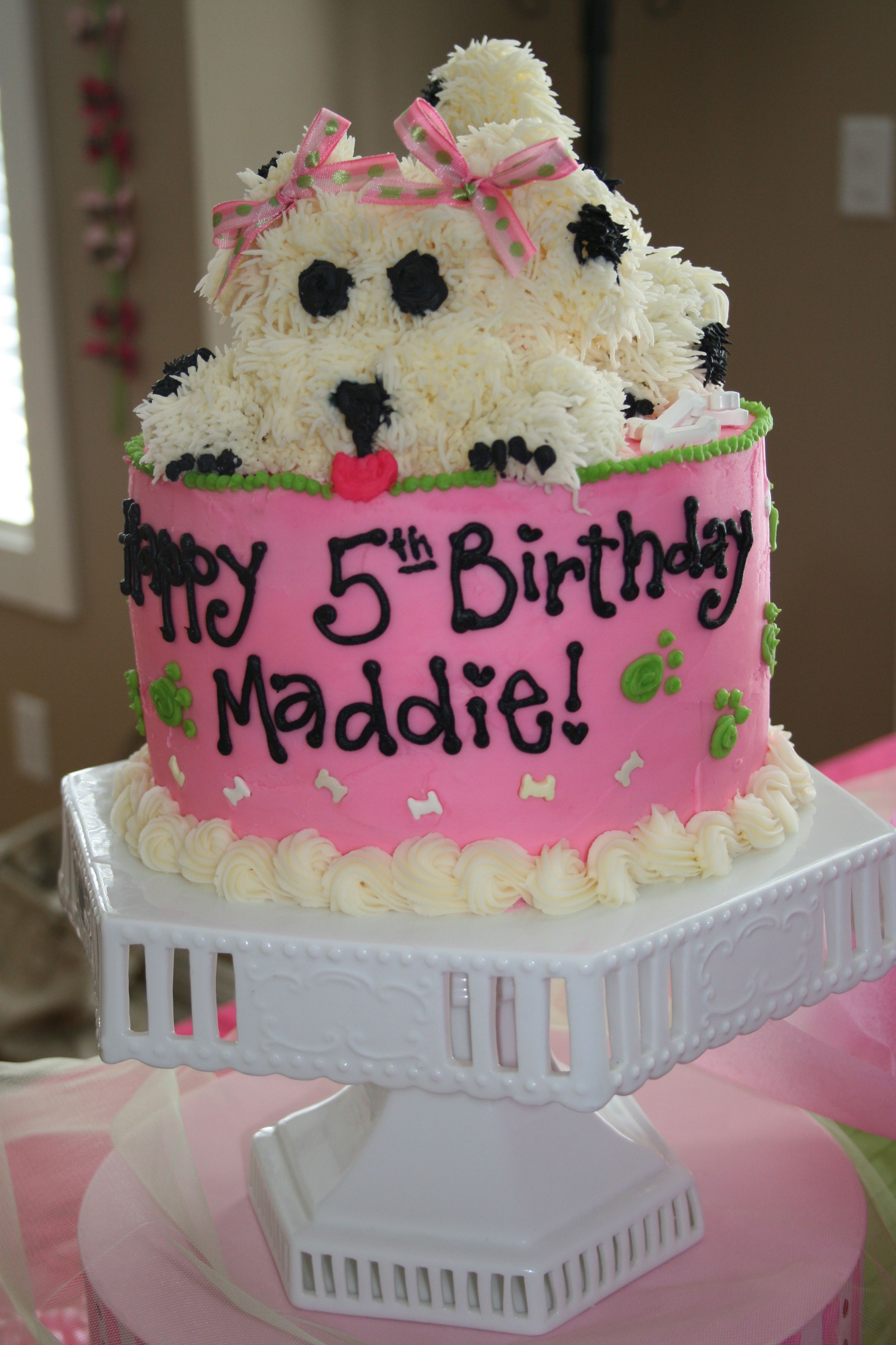 Puppy Cake All buttercream (except bows)