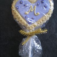 Princess Wand Favors for my daughter's princess party. Each girl got thier own initial. Antonia 74 icing NFSC. painted with gold pearl dust.