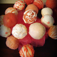 Pink Cake Pops These cake pops were created for a pink wedding shower
