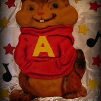 Alvin Cake Relief Alvin for my daughter's 4th birthday