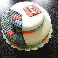 Lego Cake Lego Cake.french vanilla , buttercream and fondant "legos"