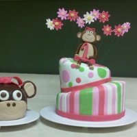 First Birthday Monkey Cake 