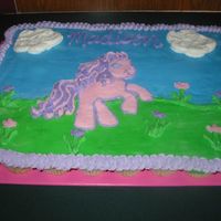 My Little Pony Cupcake Cake With Border This is the same cake I posted before but I added a border and I think it makes it look better.