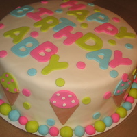 Ice Cream Theme Cake 