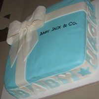 Present Cake In the style of Tiffany & Co boxes.... this one was for a baby shower