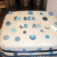 Blue White Birthday Cake blue and white birthday cake