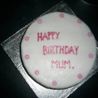Pink Happy Birthday Mum 