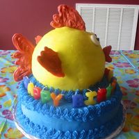 Tropical Fish Cake This is a picture of my fish cake with the candles. I thought it looked better this way so I wanted to post a pic.