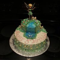 Tinkerbell Vanilla chiffon with strawberry buttercream and strawberry filling.